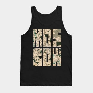 Moscow, Russia City Map Typography - Vintage Tank Top